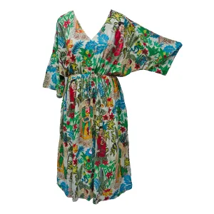 Sage Artistic Cotton Maxi Dress UK Size 18-32 M52