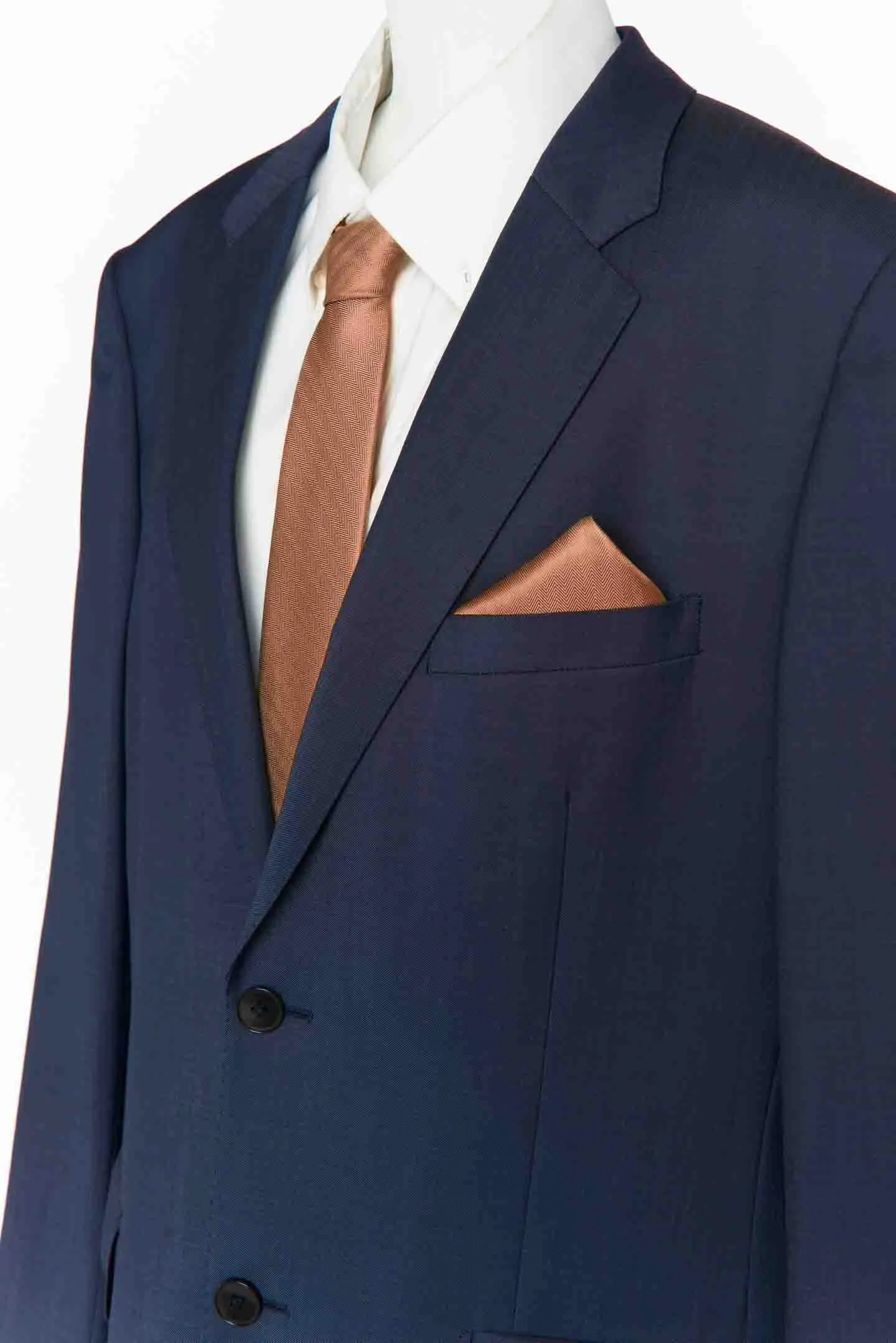 Sam Pocket Square ~ Copper Solid