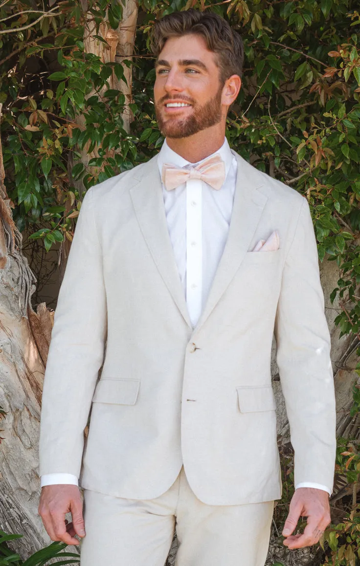 Sam Pocket Square ~ Dusty Blush Linen