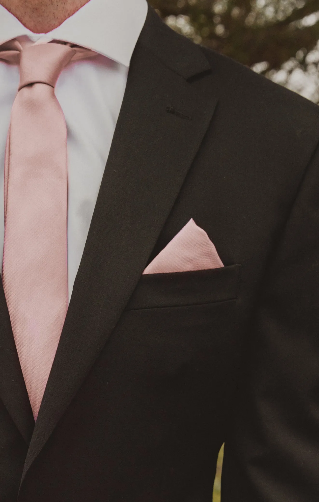 Sam Pocket Square ~ Rose Gold Solid