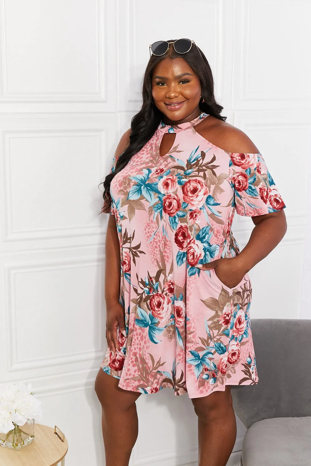 Sew In Love Fresh-Cut Flowers Cold-Shoulder Dress