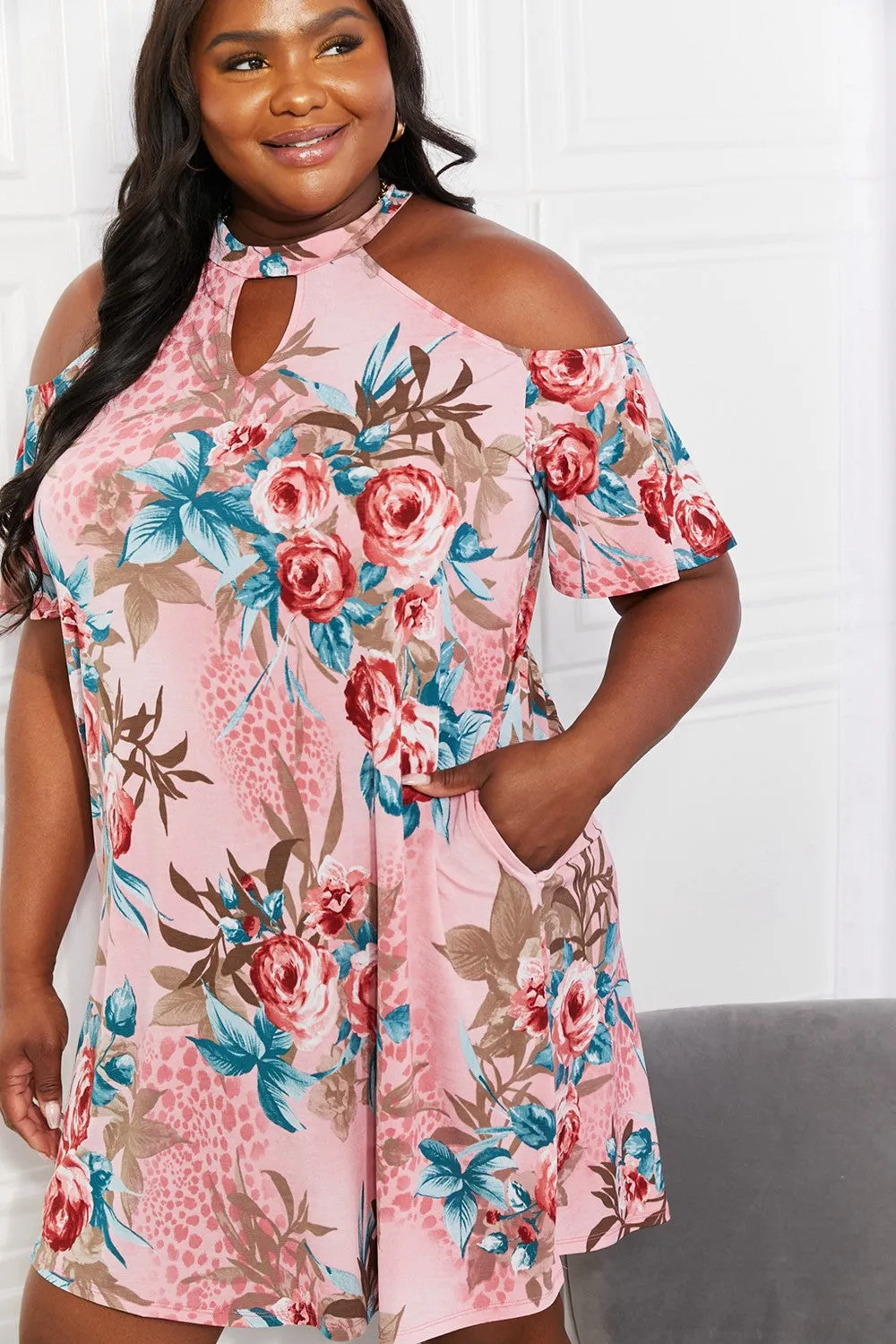 Sew In Love Fresh-Cut Flowers Cold-Shoulder Dress