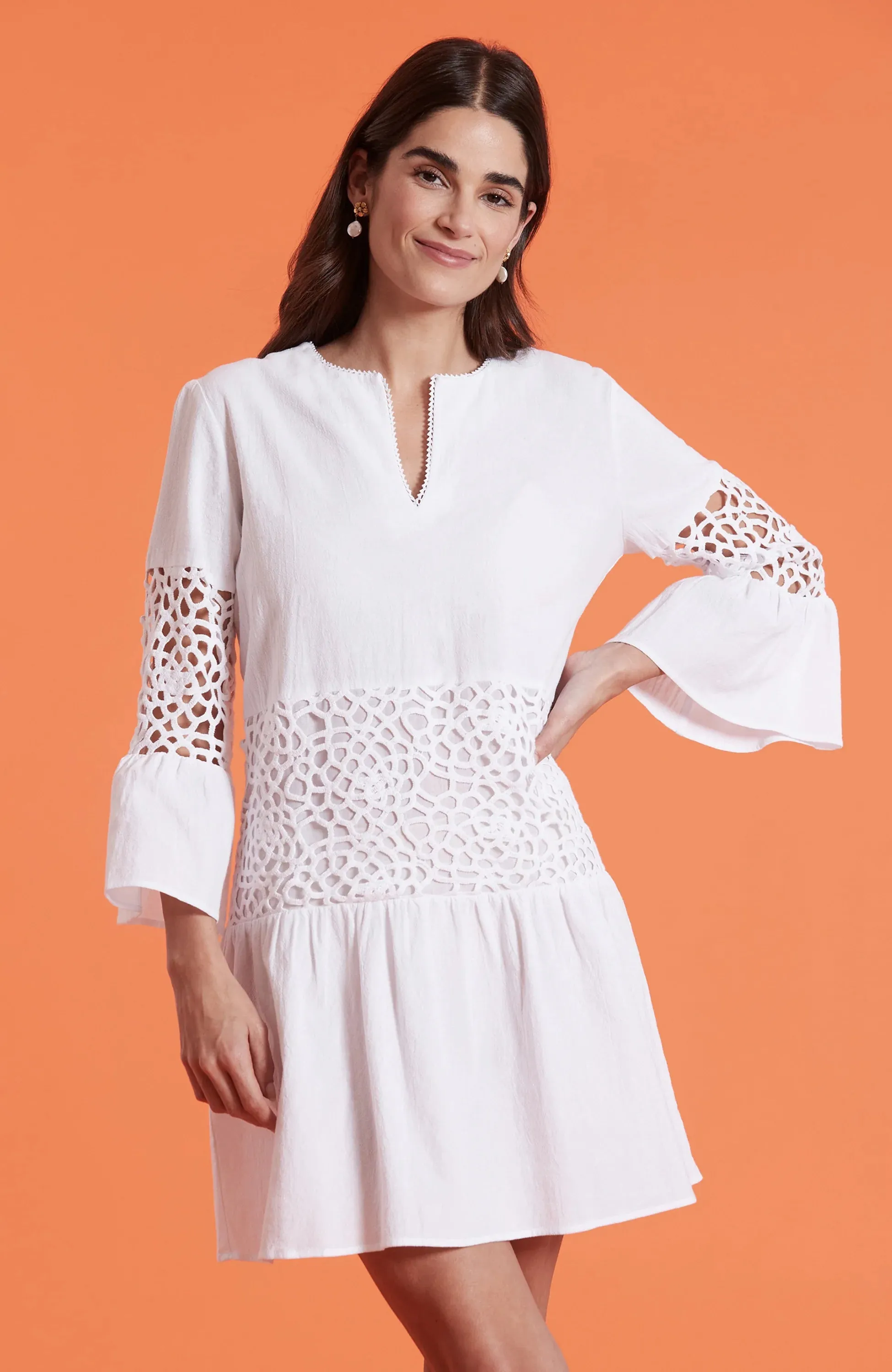 Tyler Boe Izzy Eyelet Dress White