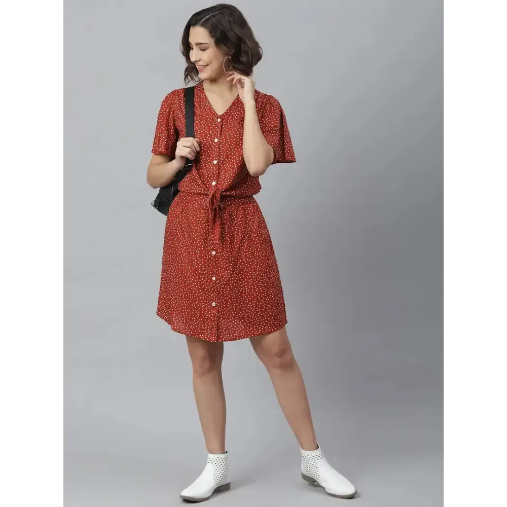 Women Stylish Viscose Rayon Shirt Dress