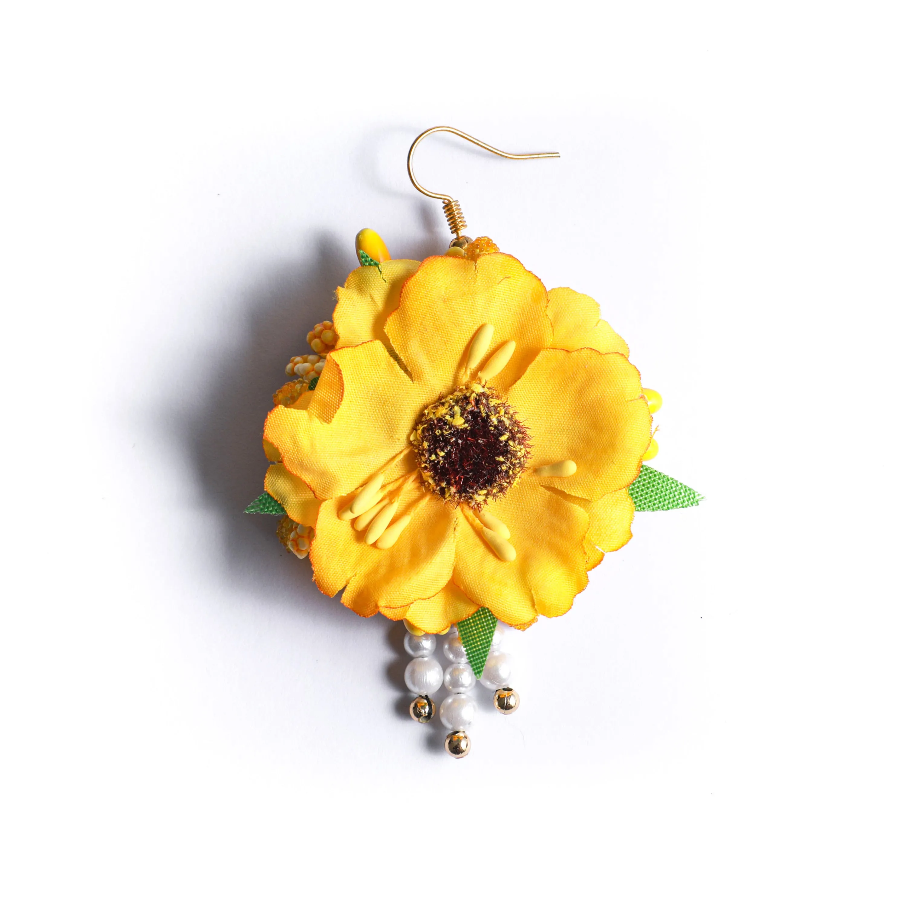 Yellow Floral Necklace Set